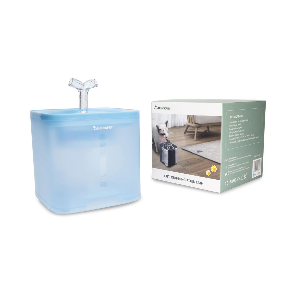 Fuente para gatos 2 L color azul